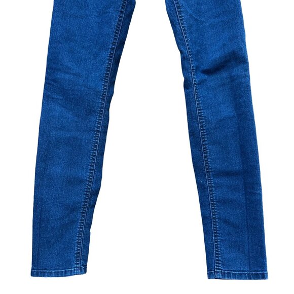 H&M Dark Blue Skinny Mid Rise Stretch Jeans Size 4 - Picture 3 of 11